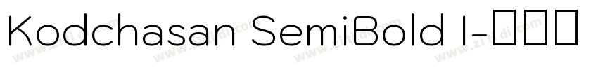 Kodchasan SemiBold I字体转换